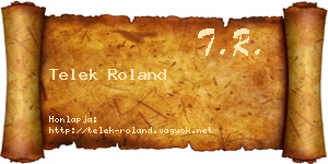 Telek Roland névjegykártya